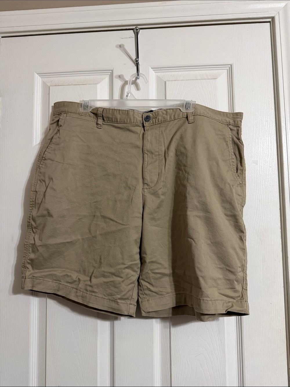 George Tan Flat-Front Cotton Shorts